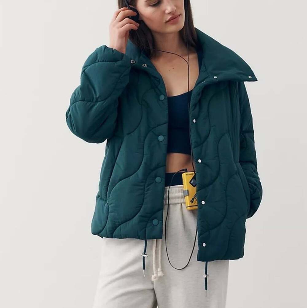 Varley Fabia Quilted Jacket Size XXS Dark Green